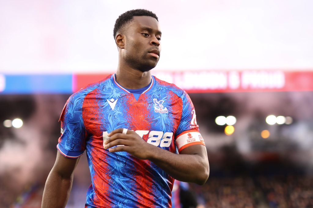 Crystal Palace captain Marc Guehi in action