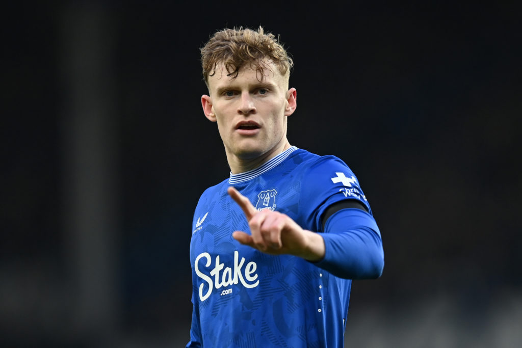 Jarrad Branthwaite in action for Everton