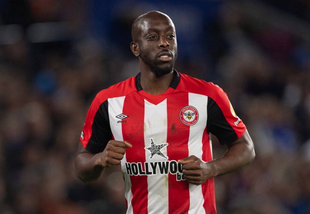 Yoane Wissa during Brentford's match with Leicester City.