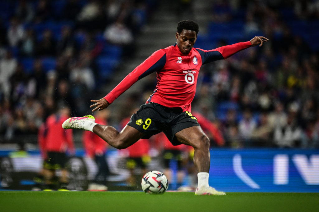 Canada striker Jonathan David in action