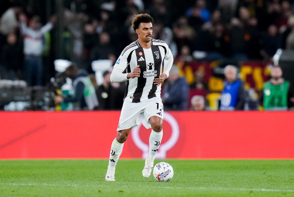 Renato Veiga during a match for Juventus.