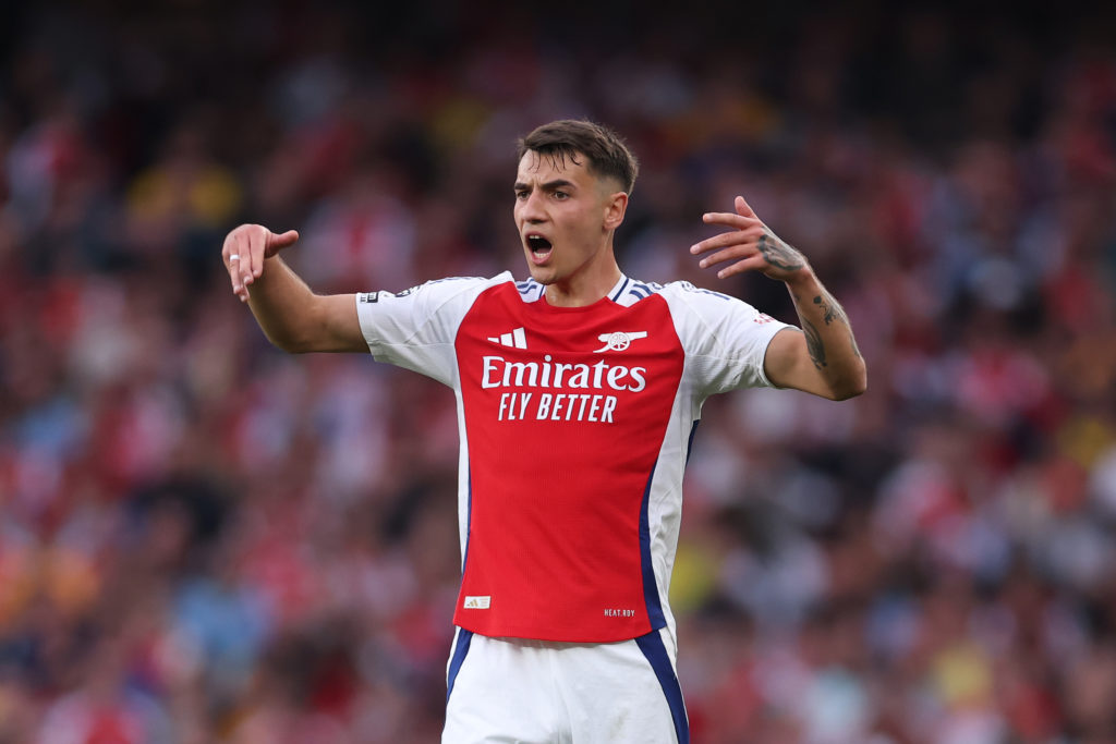Jakub Kiwior during a Premier League tie for Arsenal.