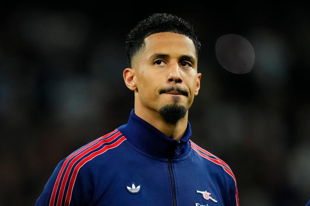 William Saliba before facing Real Madrid with Arsenal in the Champions League.