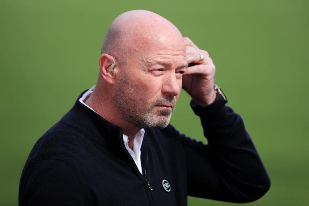 Alan Shearer during Newcastle United's Premier League match.