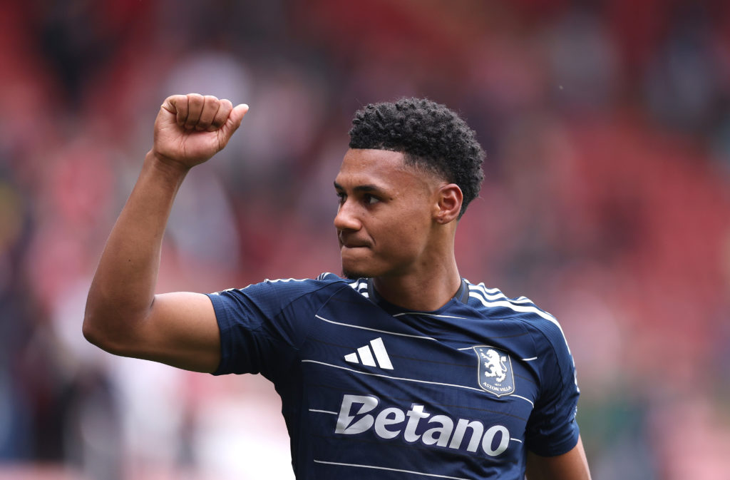 Ollie Watkins celebrates during Aston Villa's match against Southampton in the Premier League.