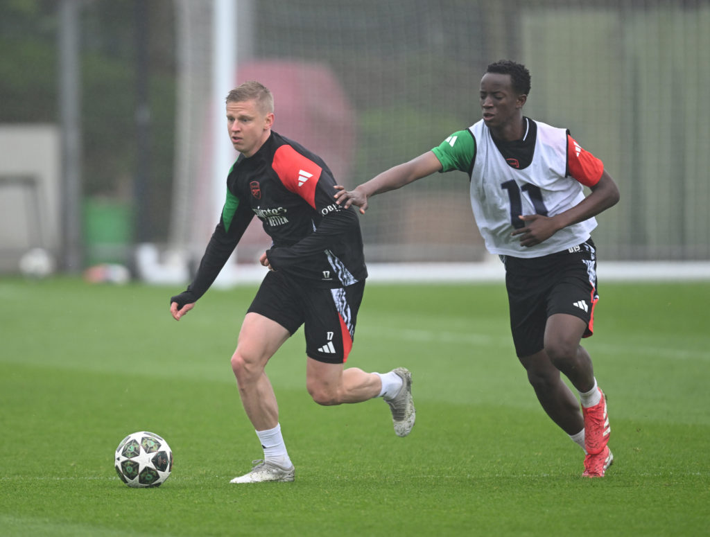 Arsenal FC Training Session And Press Conference - UEFA Champions League 2024/25 Quarter Final Second Leg