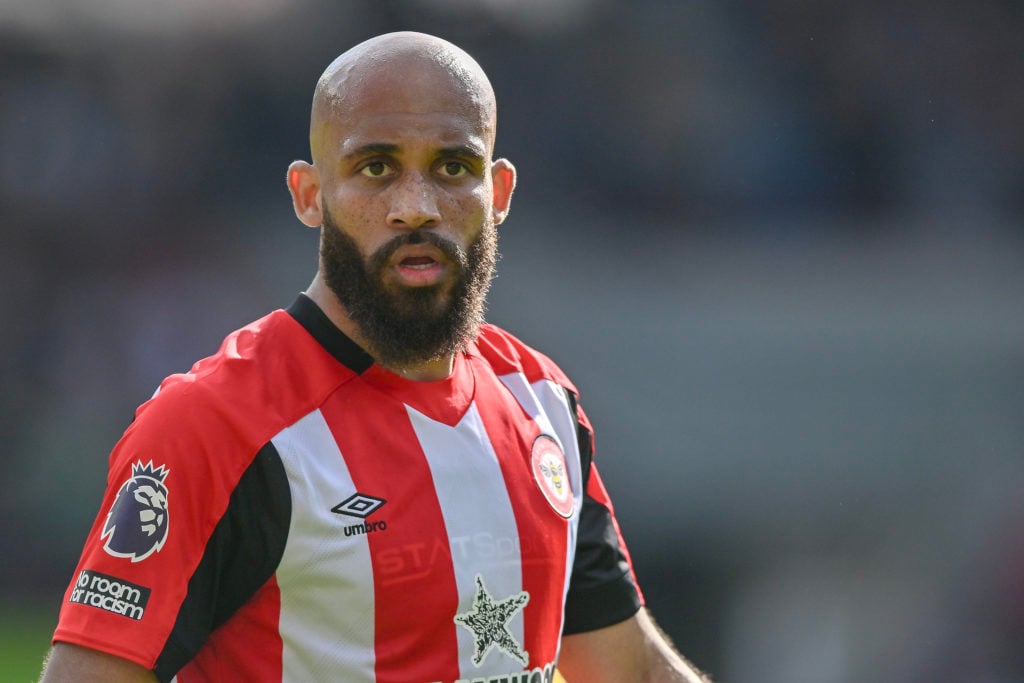 Bryan Mbeumo during a Premier League match for Brentford.