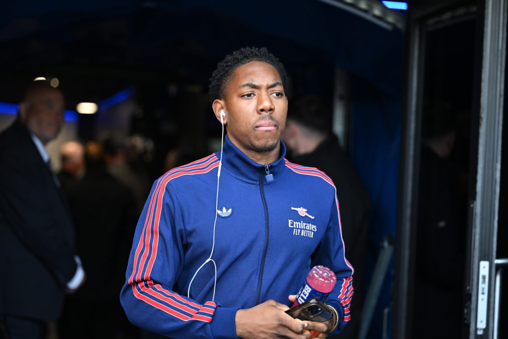 Myles Lewis-Skelly ahead of Ipswich Town FC v Arsenal FC - Premier League