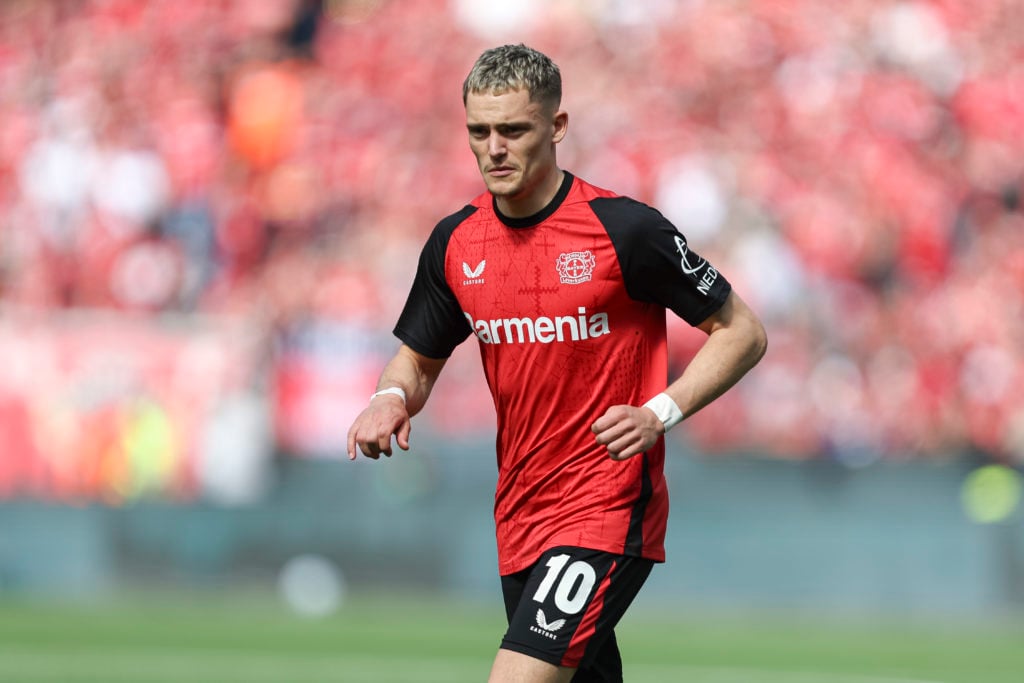 Florian Wirtz in action for Bayer 04 Leverkusen against FC Augsburg in the Bundesliga