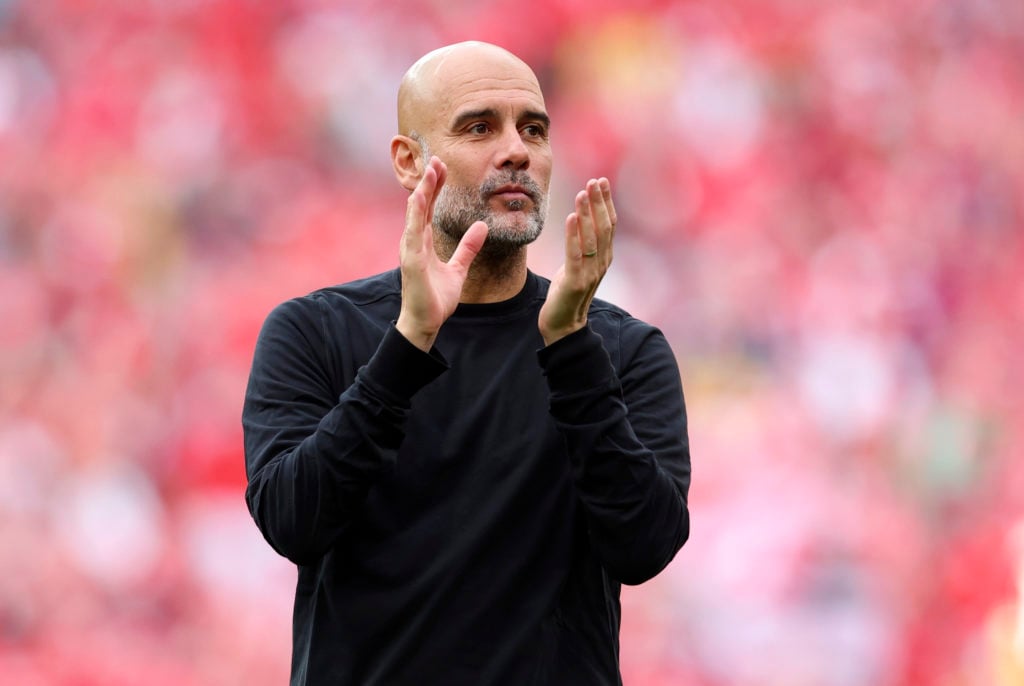 Pep Guardiola after Man City's victory over Nottingham Forest in the FA Cup.