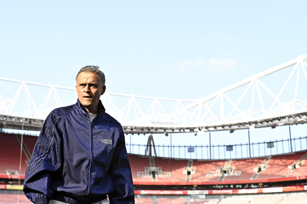 Paris Saint-Germain Training Session And Press Conference - UEFA Champions League 2024/25 Semi Final First Leg
