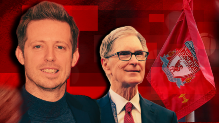 John Henry, Michael Edwards and the Liverpool badge on a corner flag, composite image
