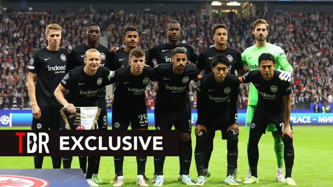 Eintracht Frankfurt team photo ahead of Europa League quarter-final first-leg game against Tottenham
