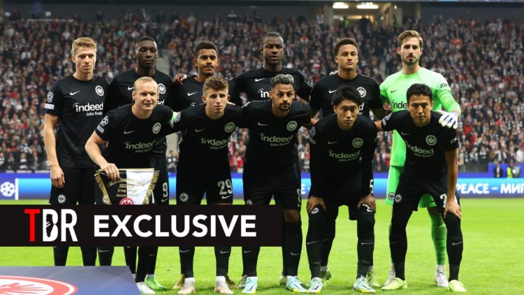 Eintracht Frankfurt team photo ahead of Europa League quarter-final first-leg game against Tottenham