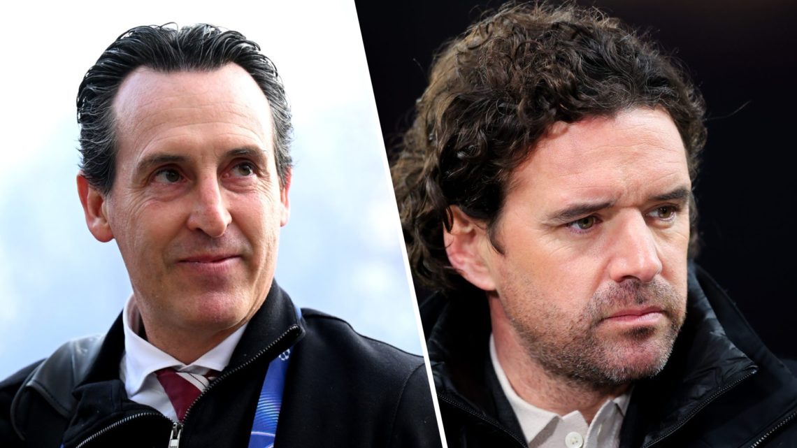 A split image of Unai Emery and Owen Hargreaves