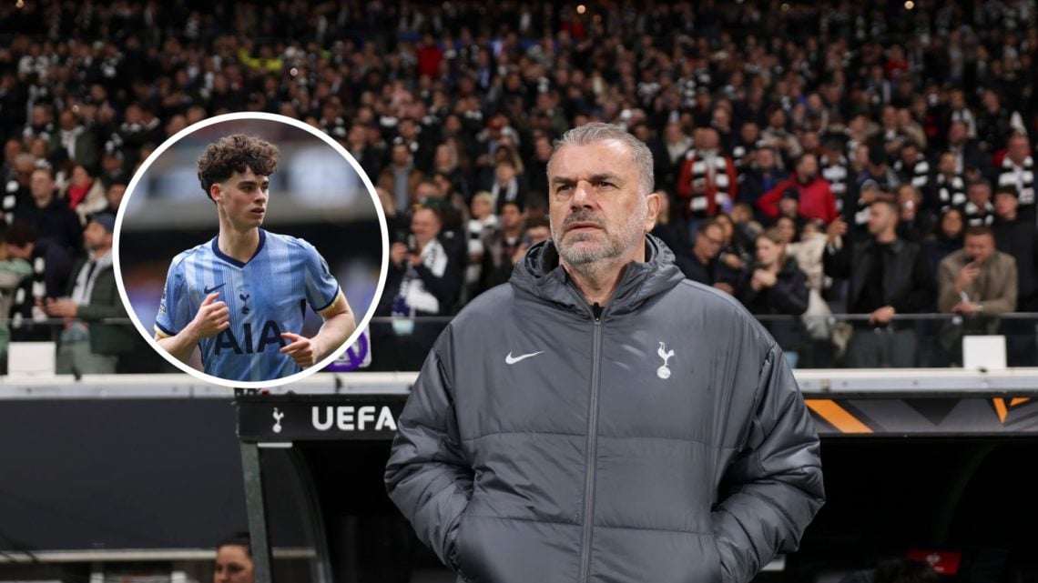 Ange Postecoglou with inset of Archie Gray