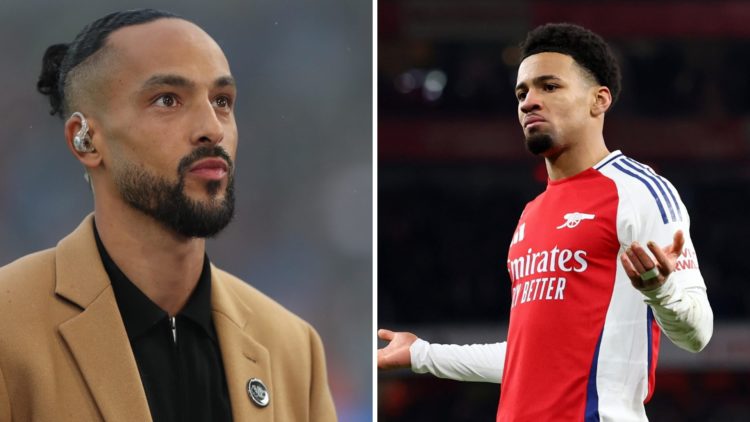 A split image of Theo Walcott and Arsenal's Ethan Nwaneri