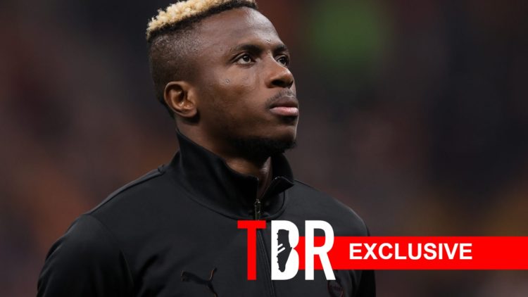 Victor Osimhen looks on at Galatasaray.