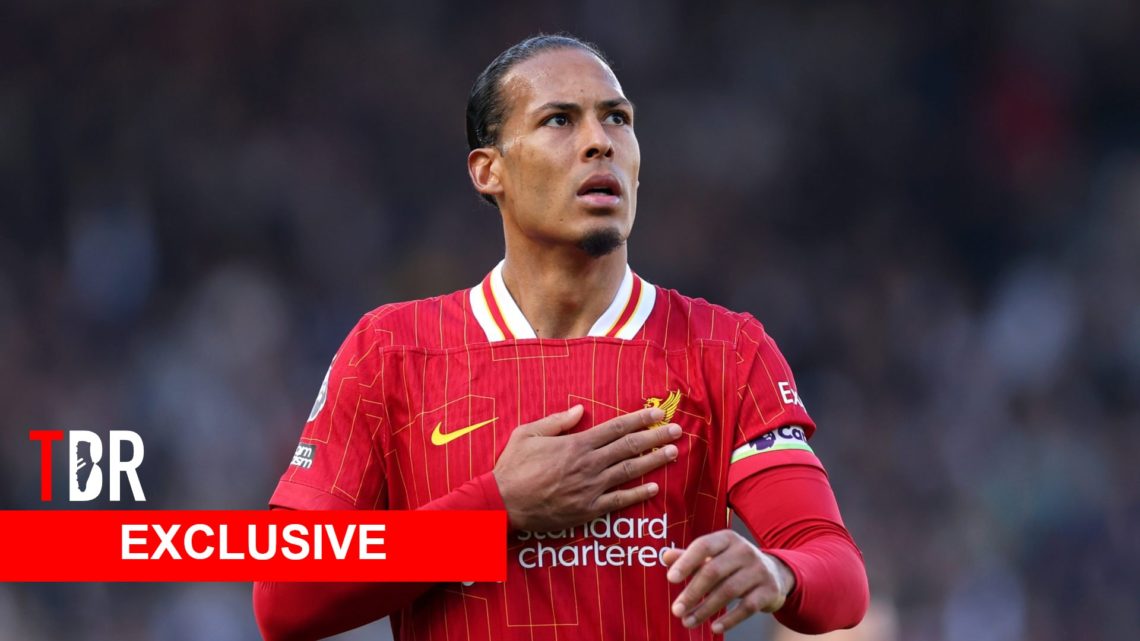 Virgil van Dijk looks on at Liverpool.