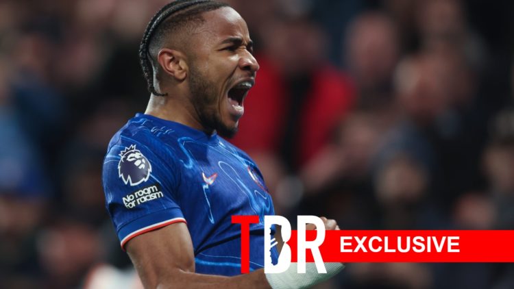 Christopher Nkunku celebrates for Chelsea.