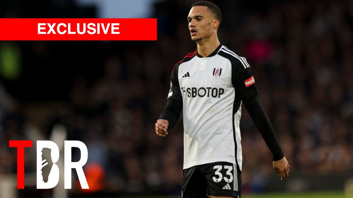 Image of Antonee Robinson with exclusive tag and TBR logo