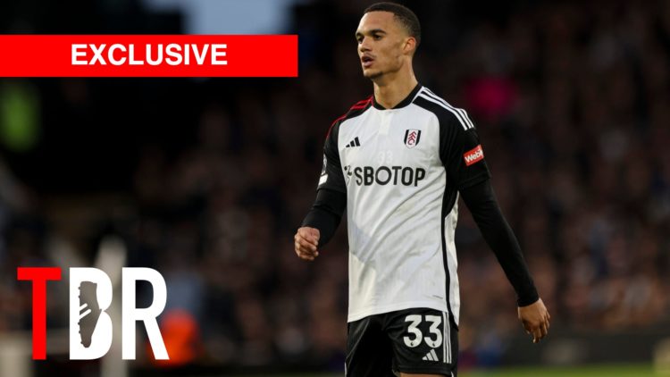 Image of Antonee Robinson with exclusive tag and TBR logo