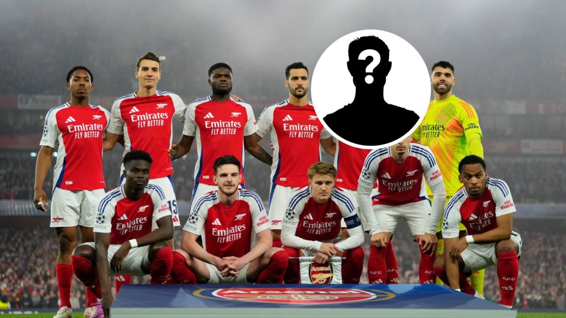 Arsenal line up with inset of mystery player