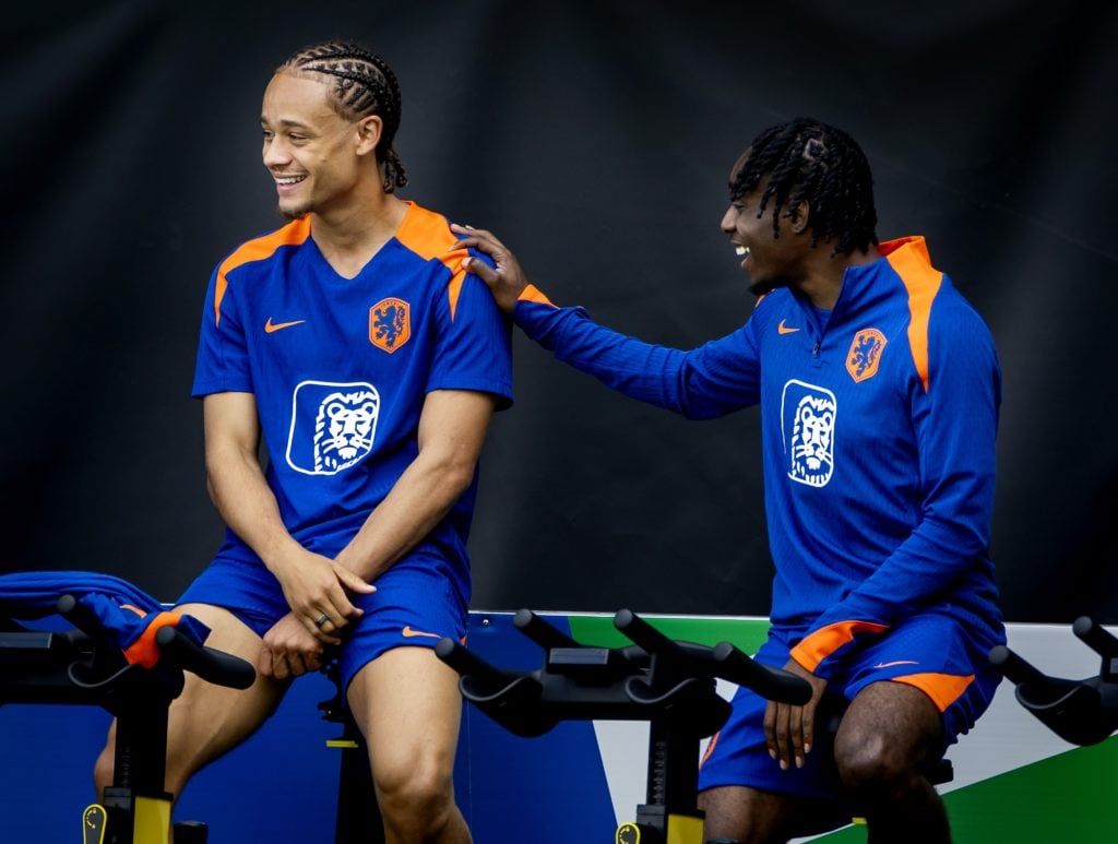 Netherlands duo Xavi Simons and Jeremie Frimpong