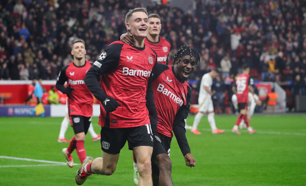 Bayer Leverkusen midfielder Florian Wirtz in Champions League action against Sparta Prague