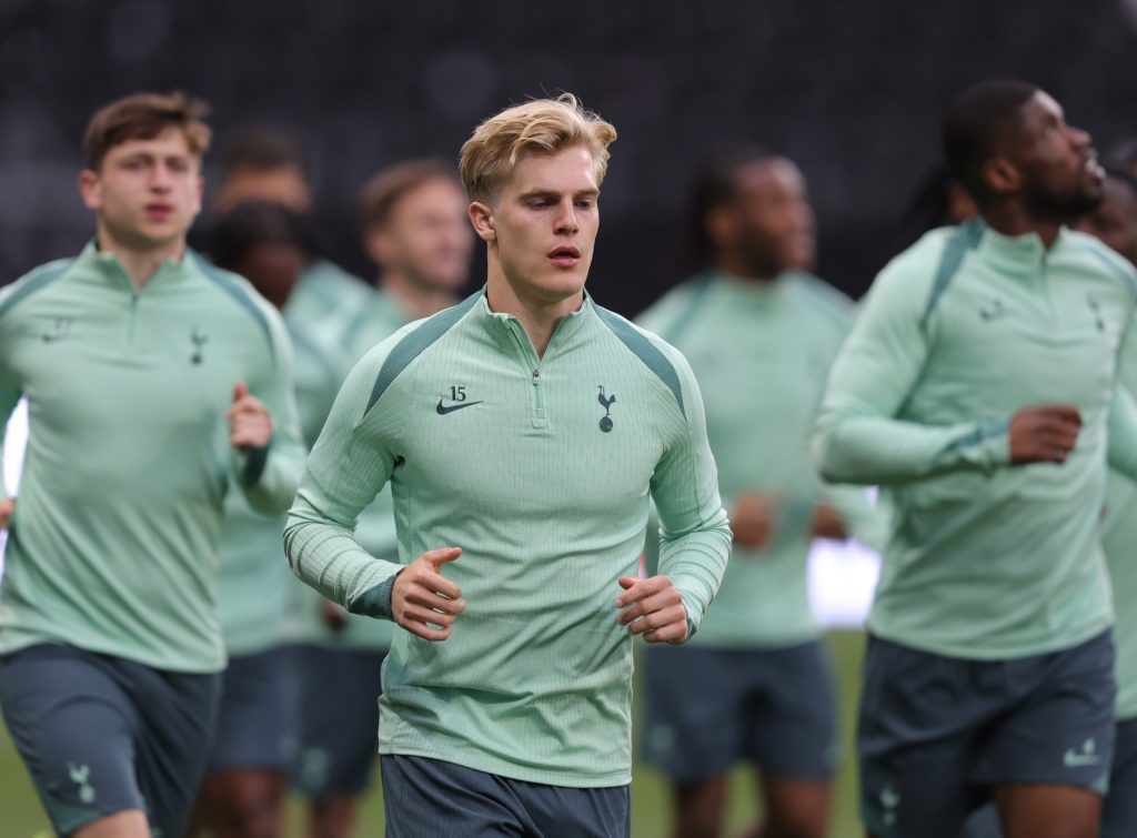 Tottenham Hotspur Training Session And Press Conference - UEFA Europa League 2024/25 Quarter Final Second Leg