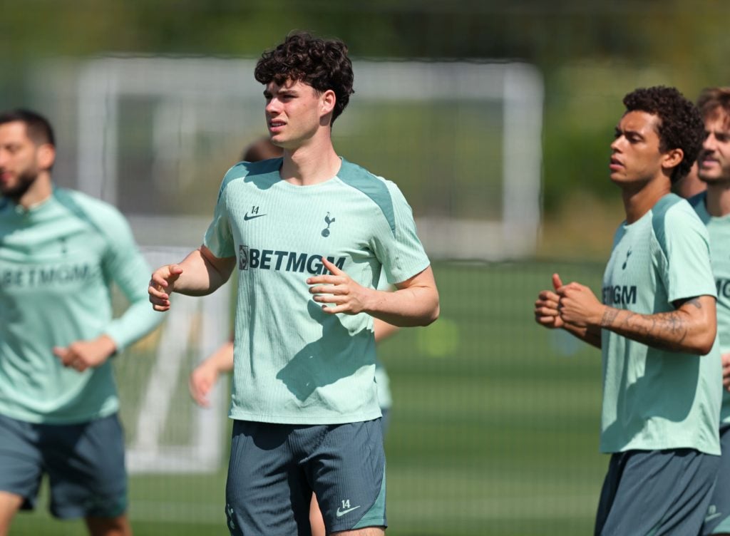 Tottenham Hotspur Training Session And Press Conference - UEFA Europa League 2024/25 Semi Final First Leg