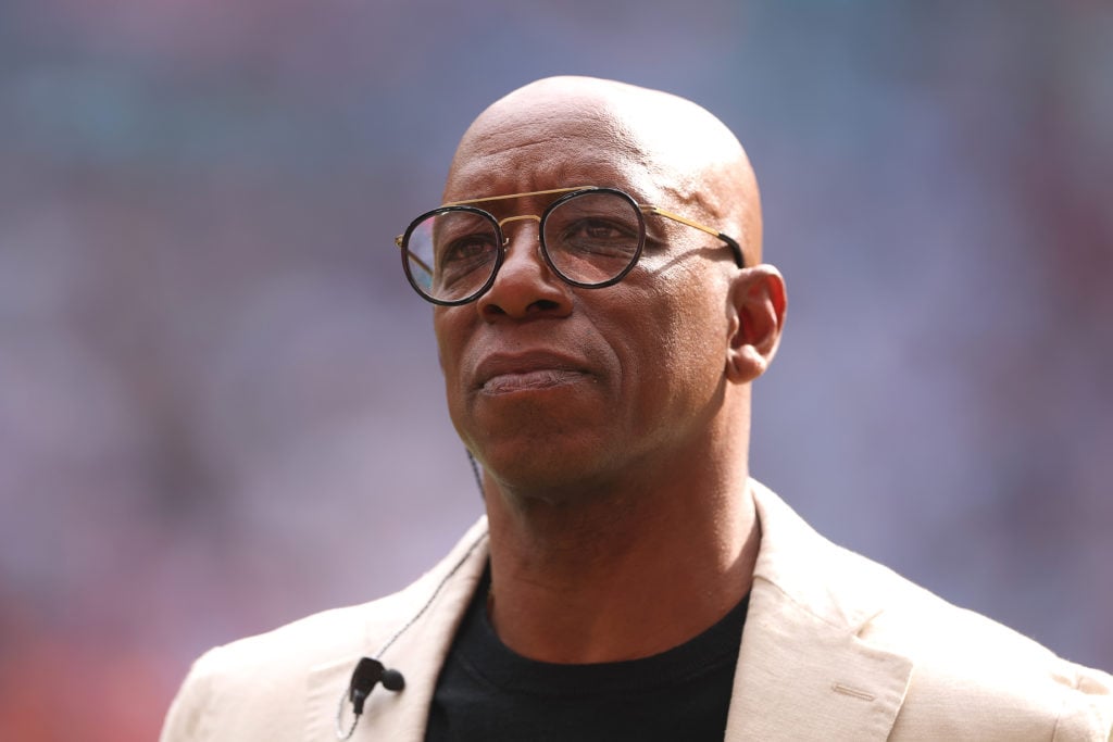 Ian Wright during the Emirates FA Cup Semi Final match between Nottingham Forest and Manchester City at Wembley.