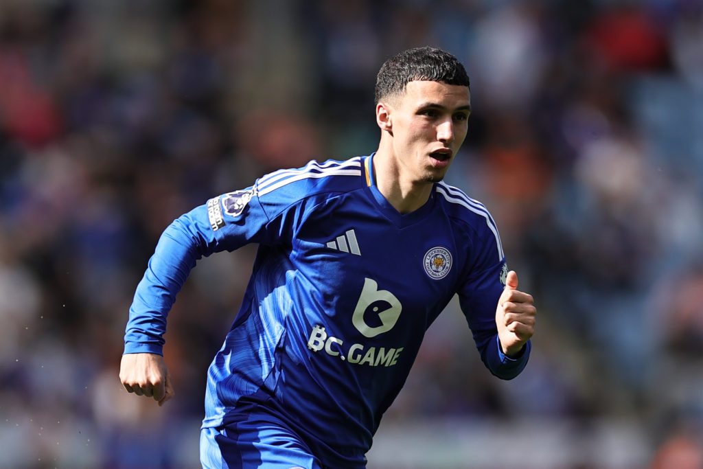 Bilal El Khannouss in action during Leicester City FC v Southampton FC - Premier League