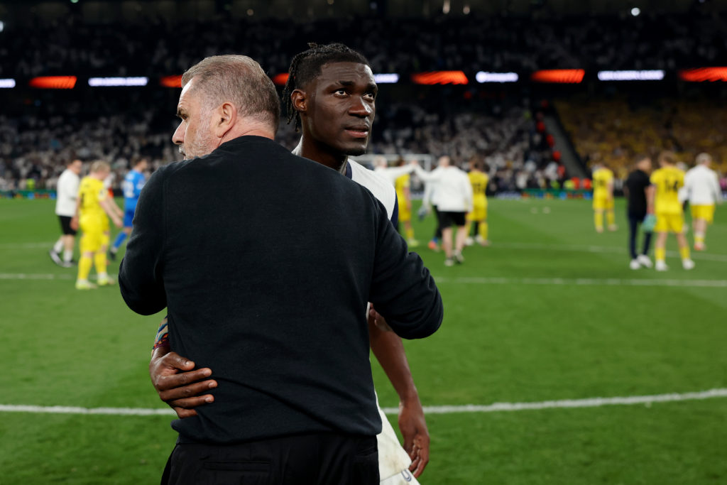 Yves Bissouma after Tottenham Hotspur v FK Bodo/Glimt - UEFA Europa League 2024/25 Semi Final First Leg