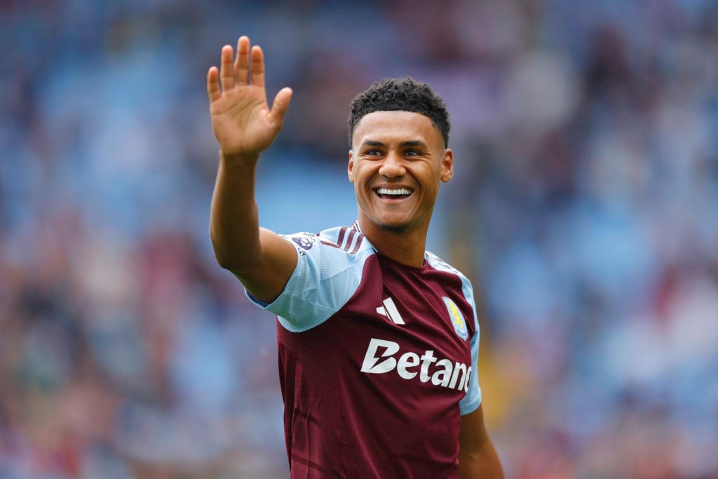 Ollie Watkins celebrating after scoring a goal for Aston Villa