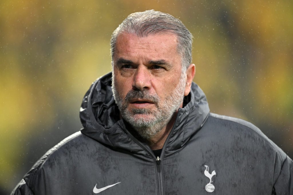 Tottenham Hotspur manager Ange Postecoglou on the touchline against Bodo/Glimt