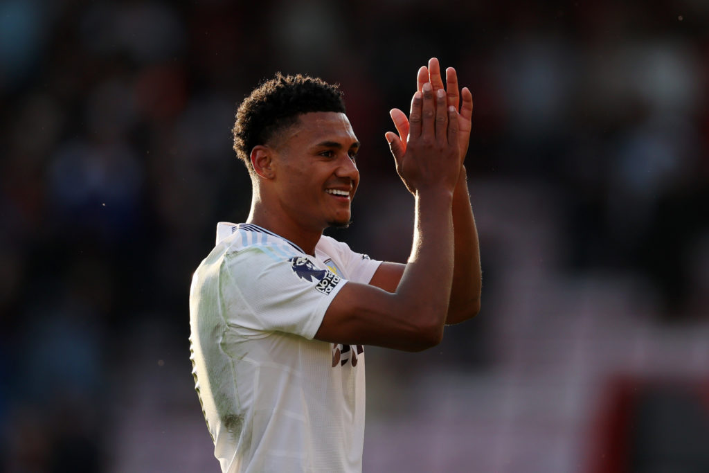 Ollie Watkins applauding fans after Aston Villa beat Bournemouth