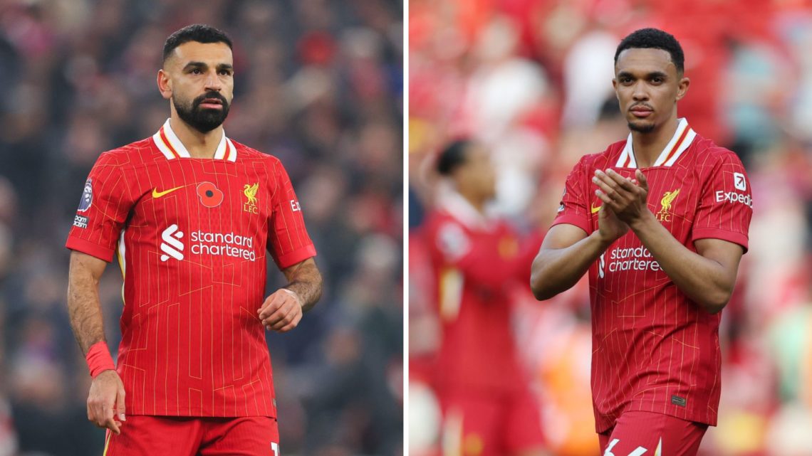 Split Image of Mohamed Salah and Trent Alexander-Arnold of Liverpool