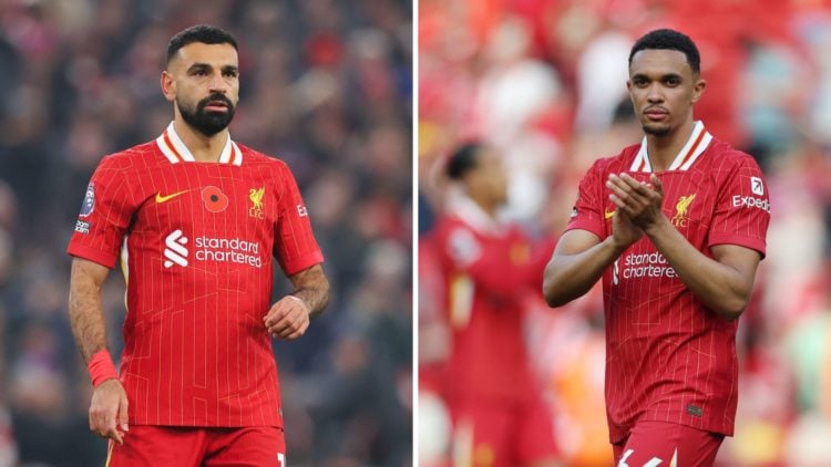 Split Image of Mohamed Salah and Trent Alexander-Arnold of Liverpool