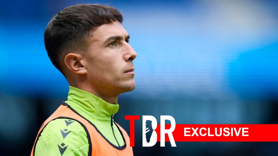 Martin Zubimendi looks on for Real Sociedad.