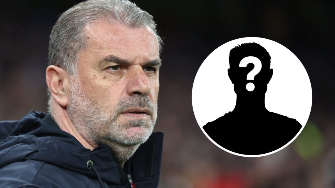 Ange Postecoglou looks on at Tottenham. Inset, question mark silhouette.