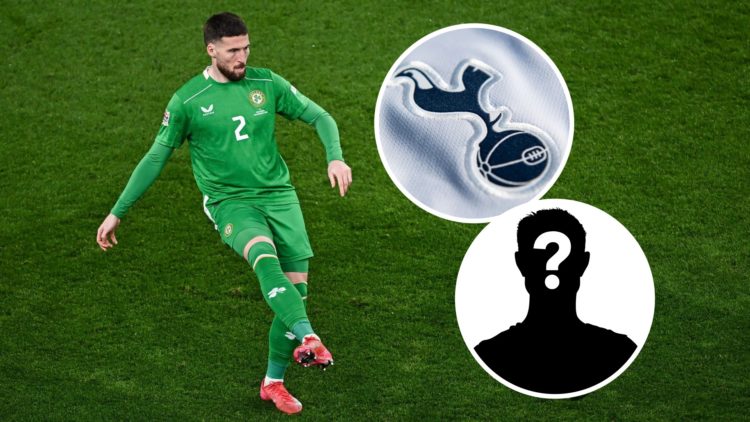 Matt Doherty with insets of Tottenham Hotspur badge and mystery silhouette