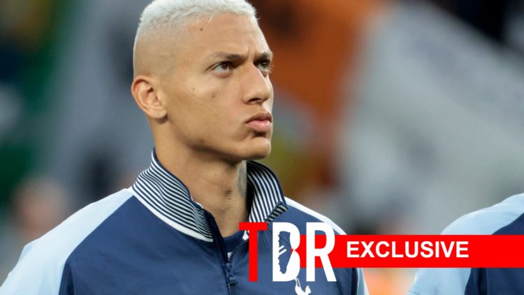 Richarlison looks on at Tottenham.