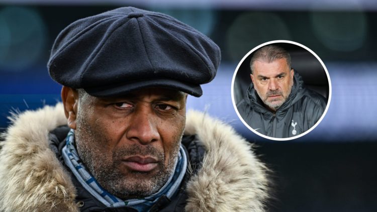Les Ferdinand with inset of Tottenham Hotspur manager Ange Postecoglou