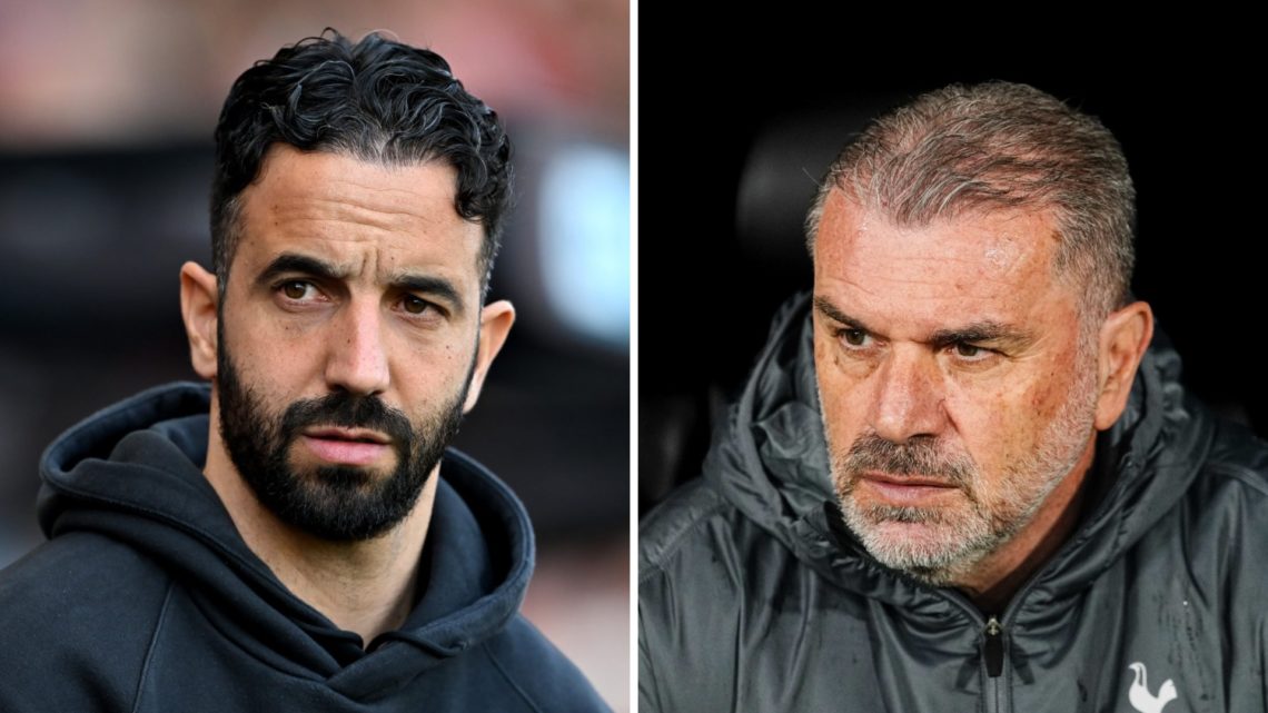 Split image of Ruben Amorim and Ange Postecoglou