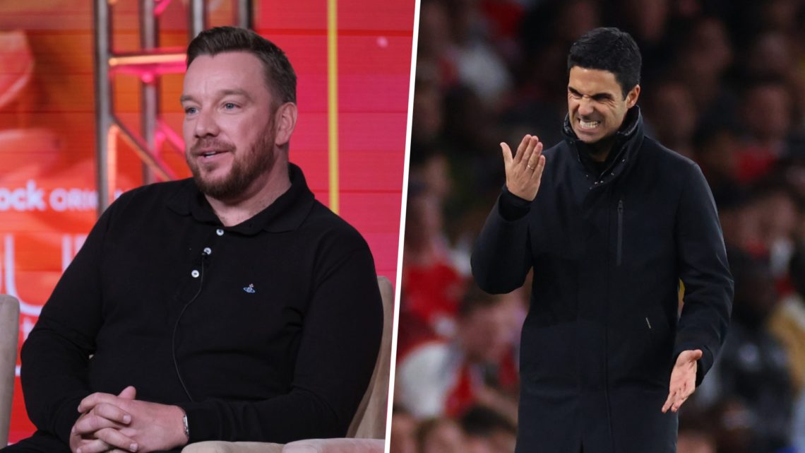 Split image of former Tottenham midfielder Jamie O'Hara and Arsenal manager Mikel Arteta