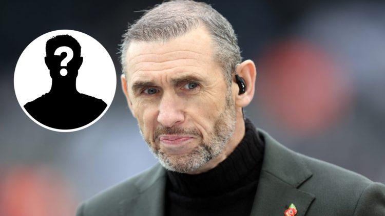 An image of Martin Keown with an inset of a mystery figure
