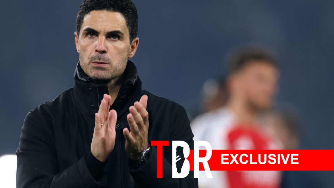 Mikel Arteta applauds Arsenal fans after defeat to Paris Saint-Germain.