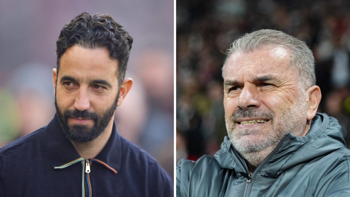Split image of Ruben Amorim and Ange Postecoglou