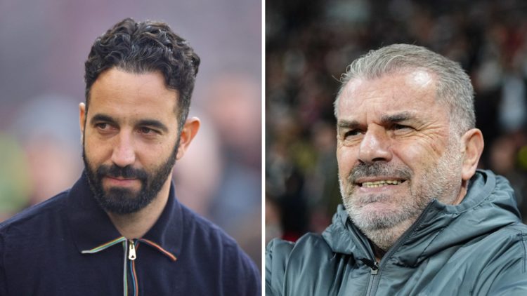 Split image of Ruben Amorim and Ange Postecoglou